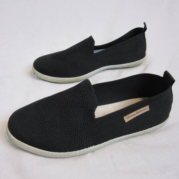Tommy Bahama Black Slip On Knit Sneakers Memory Foam Loafers Womens 7.5 - Picture 5 of 8